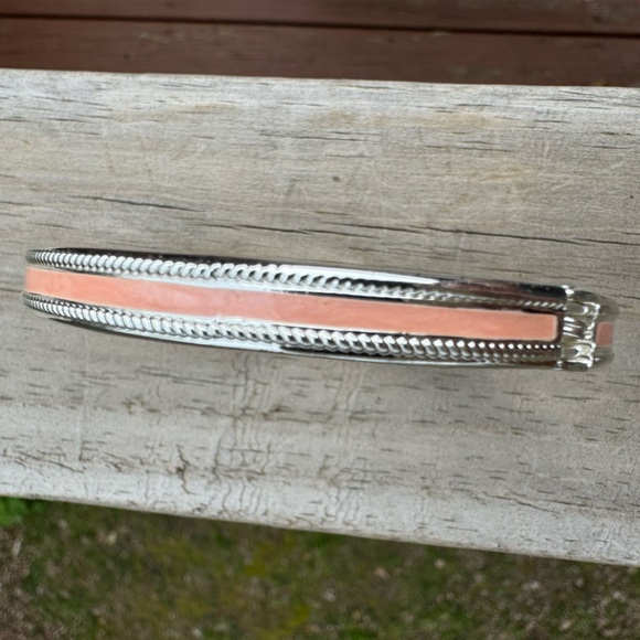 The Loft Bracelet, Simply Silver Tone and Pink, 7”, C Clasp Open & Close - Picture 3 of 5